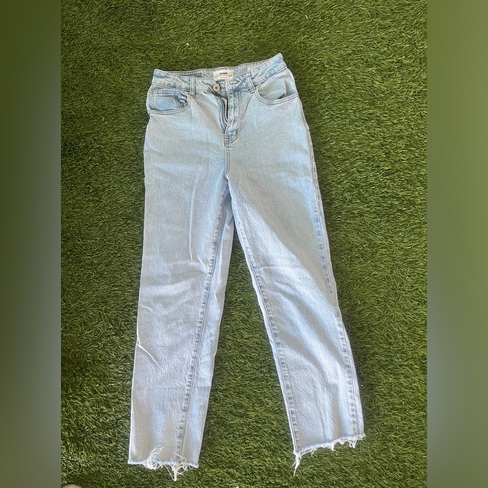 Cotton on straight leg light blue jean